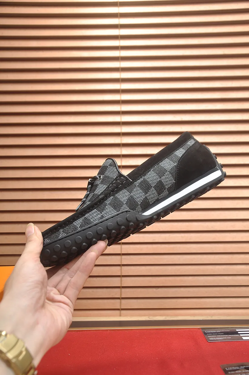 Men's men's shoes💰660💶[LOUIS VUITTON] (original order) new style🍀LV Louis Vuitton* - top version of LV classic beanie shoes! Made of imported original single cowhide, original leather side strips and wear-resistant rubber outsole! High quality products! Code number 39-45 (45 customized)